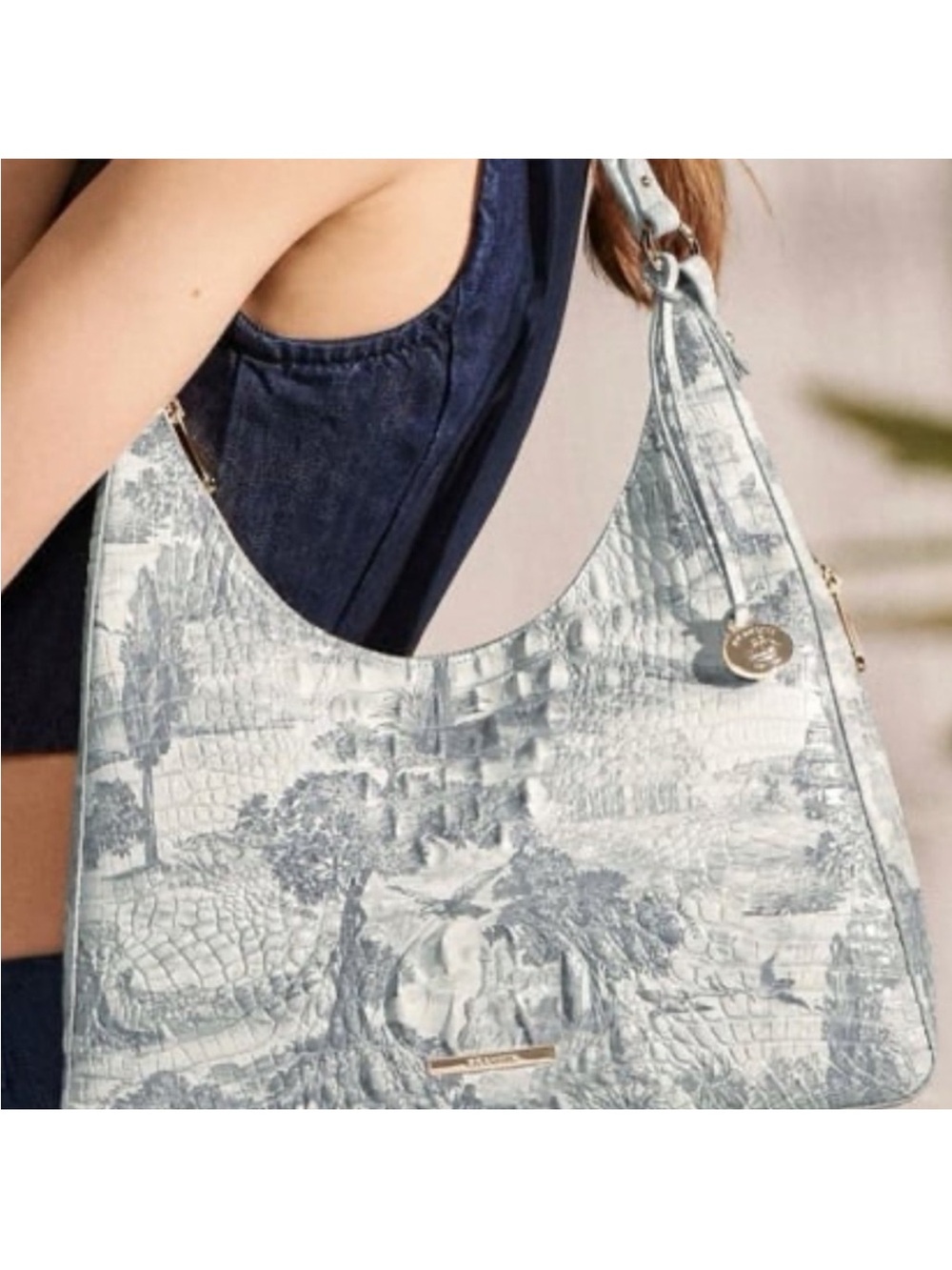 NWT Brahmin Tabitha Melbourne leather shoulder bag 90s trend genuine leather